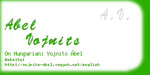 abel vojnits business card
